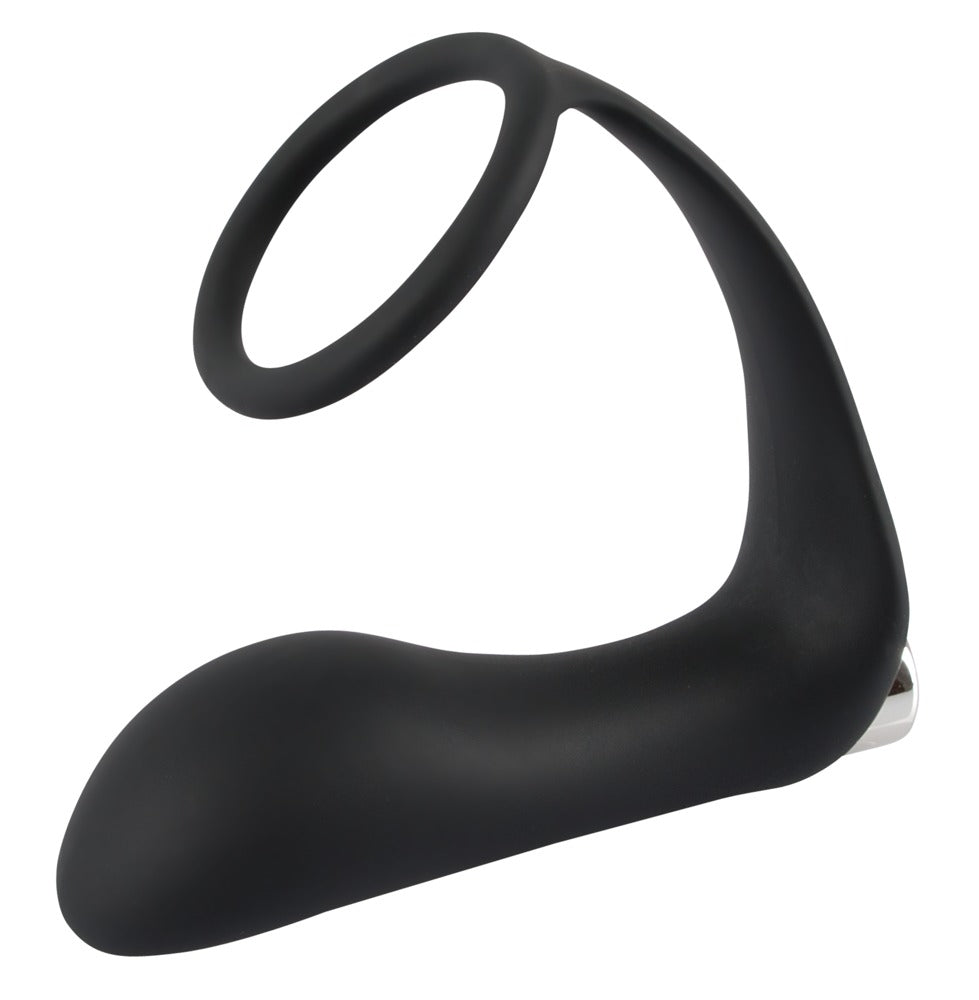 Black Velvets Vibrerende Buttplug & Cockring - Zwart