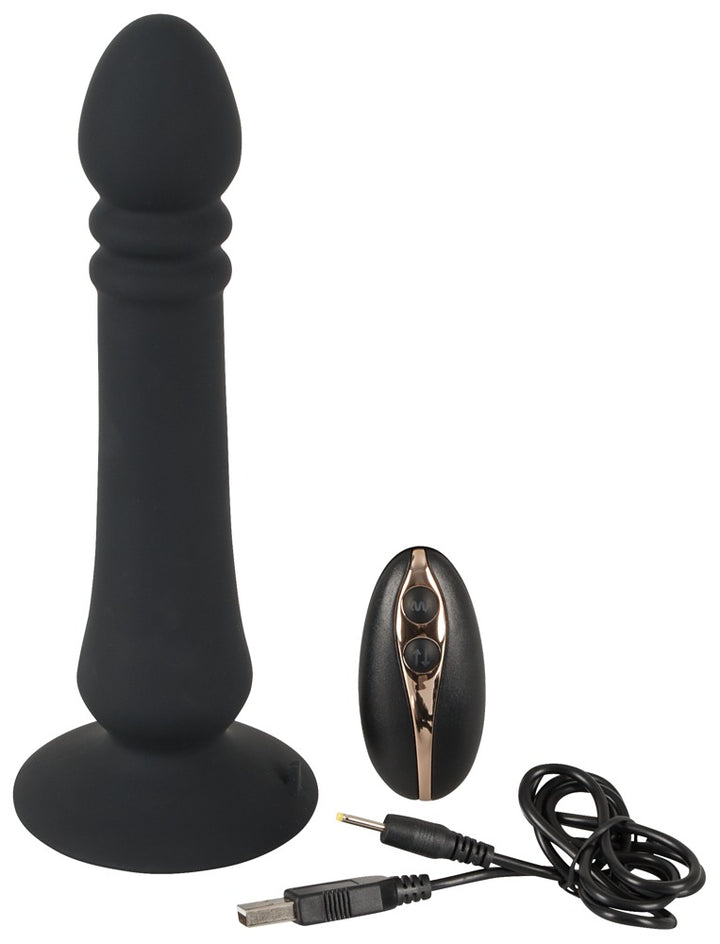 Black Velvets Anal Thruster Vibrator- Zwart