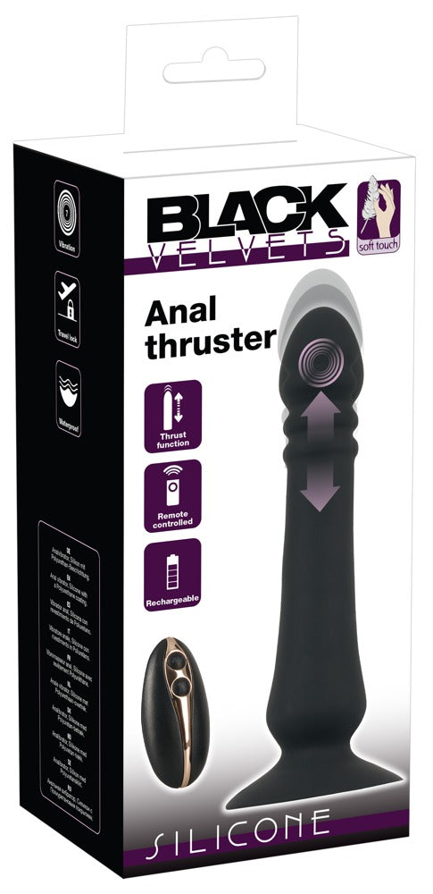 Black Velvets Anal Thruster Vibrator- Zwart