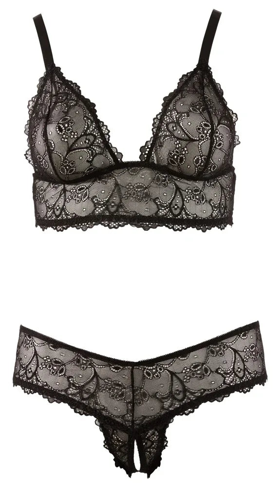 Cottelli - Elegant Black Lace Two-Piece | Cottelli CURVES - SIN&LACE | SIN&LACE