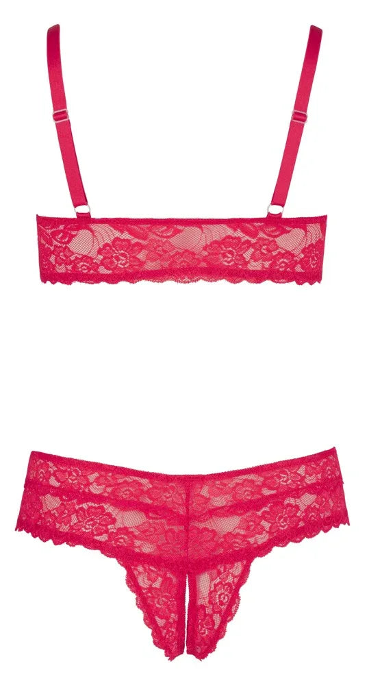 Cottelli - Delicate Red Lace Two-Piece | Cottelli CURVES - SIN&LACE | SIN&LACE