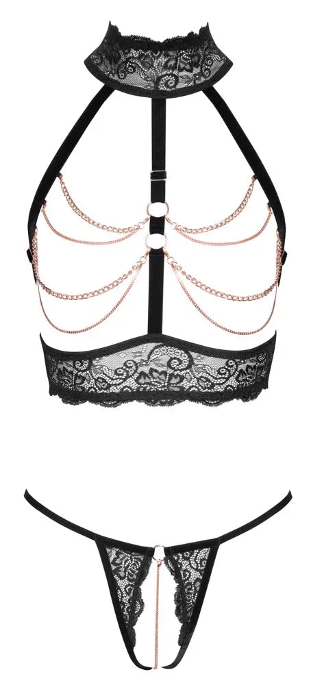 Abierta Fina - Erotic Lace and Velvet Set | Abierta Fina - SIN&LACE | SIN&LACE