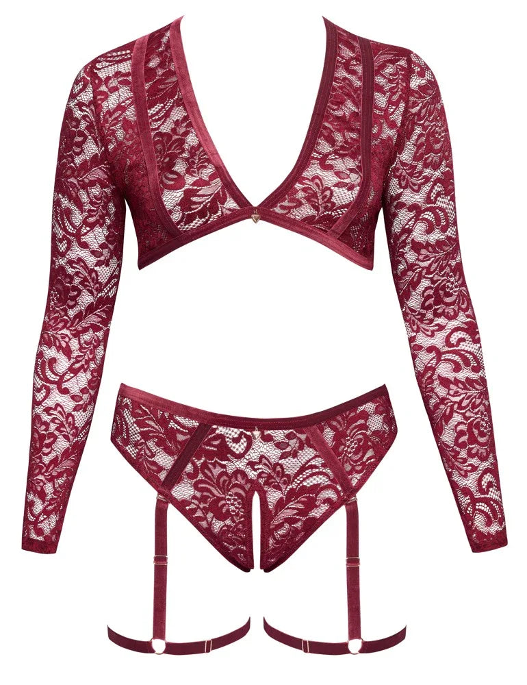 Cottelli - Red Velvet Set | Cottelli CURVES - SIN&LACE | SIN&LACE