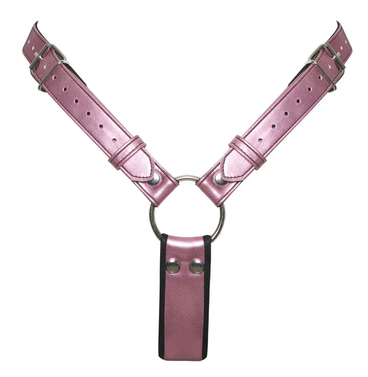 Bad Kitty - Dildo Thong - Pink Metallic - PU Leather | Bad Kitty - SIN&LACE | SIN&LACE
