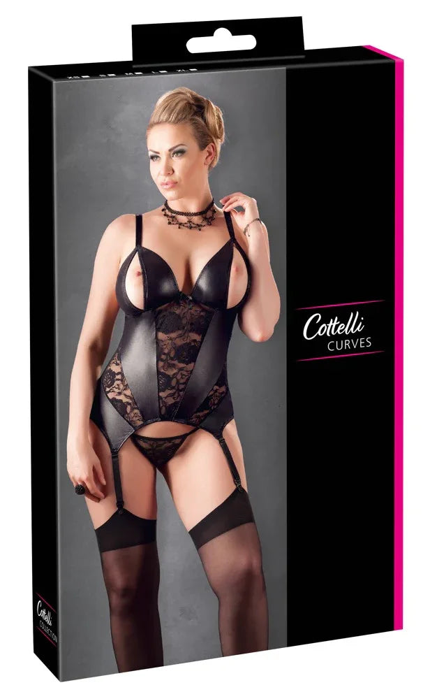 Cottelli - Ouvert Suspender Set | Cottelli CURVES - SIN&LACE | SIN&LACE