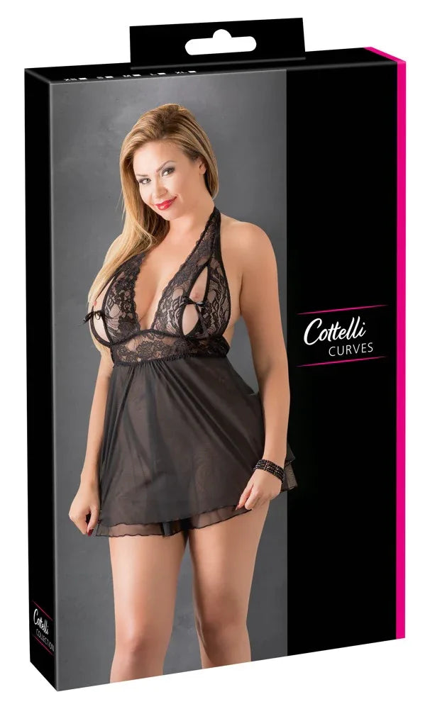 Cottelli - Lace Open Cup Babydoll | Cottelli CURVES - SIN&LACE | SIN&LACE