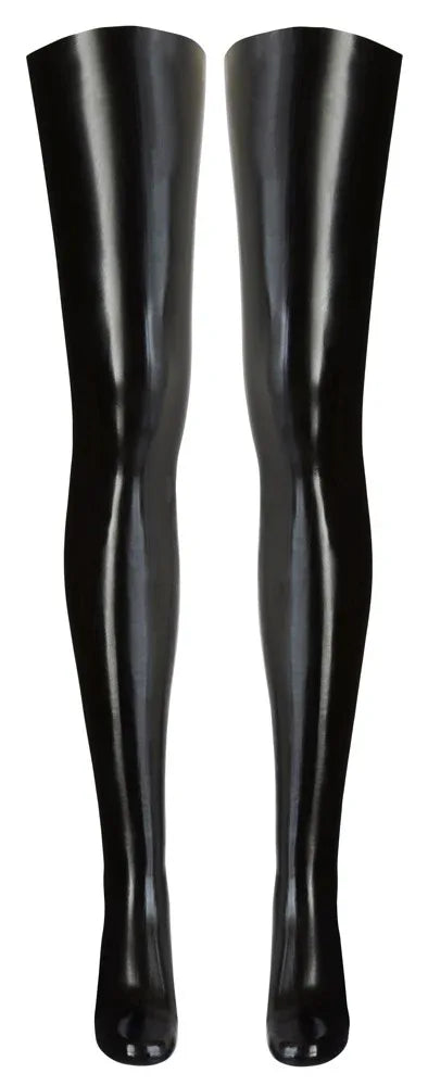 LATE X - Zwarte Latex Kousen | Late X - SIN&LACE | SIN&LACE