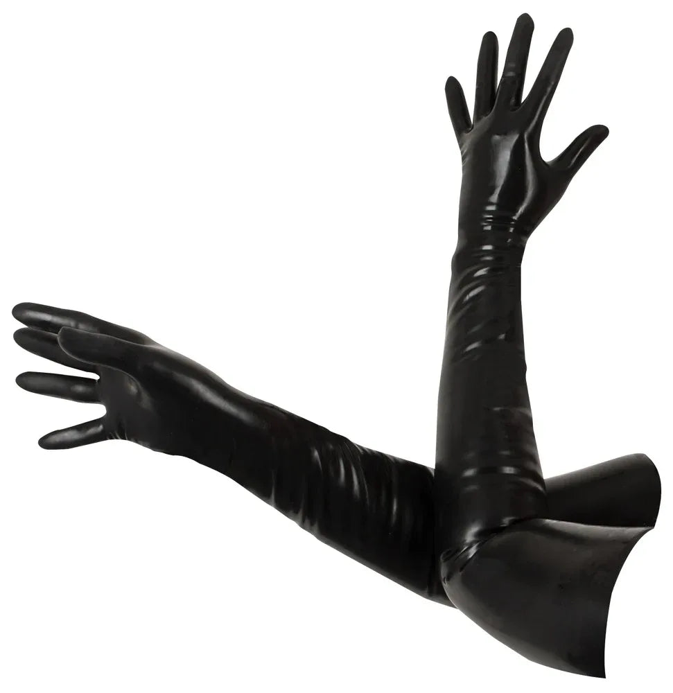 LATE X - Long Black Latex Gloves | Late X - SIN&LACE | SIN&LACE