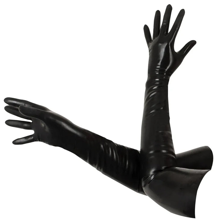 LATE X - Long Black Latex Gloves | Late X - SIN&LACE | SIN&LACE