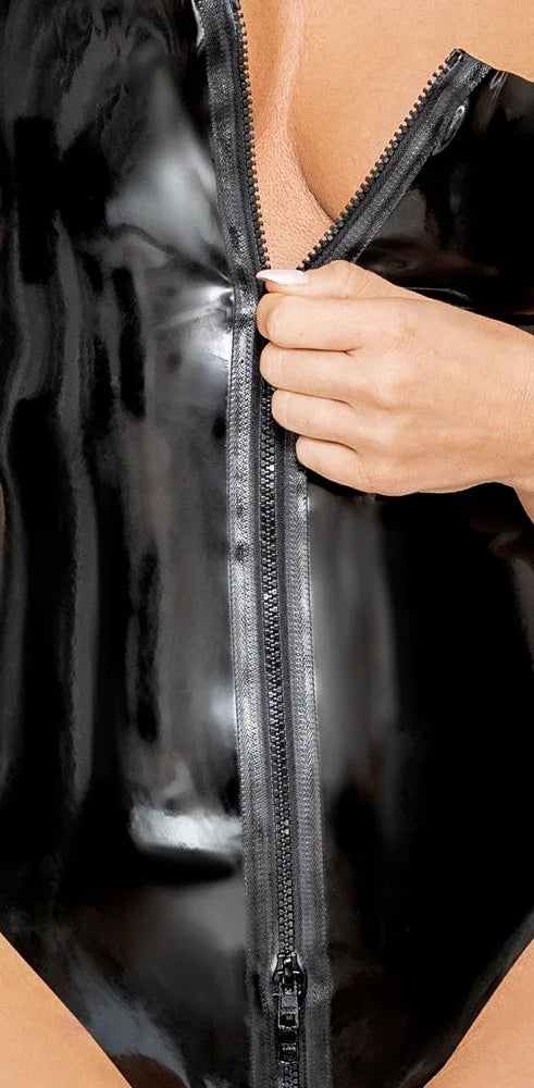 LATE X - Black Latex Zip Crotch Body | Late X - SIN&LACE | SIN&LACE