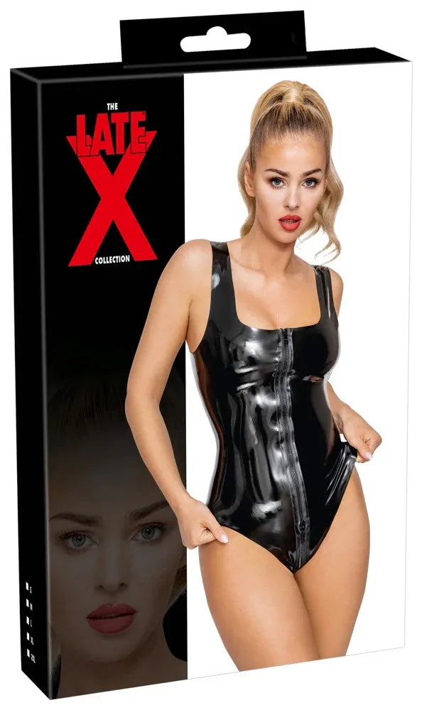 LATE X - Black Latex Zip Crotch Body | Late X - SIN&LACE | SIN&LACE