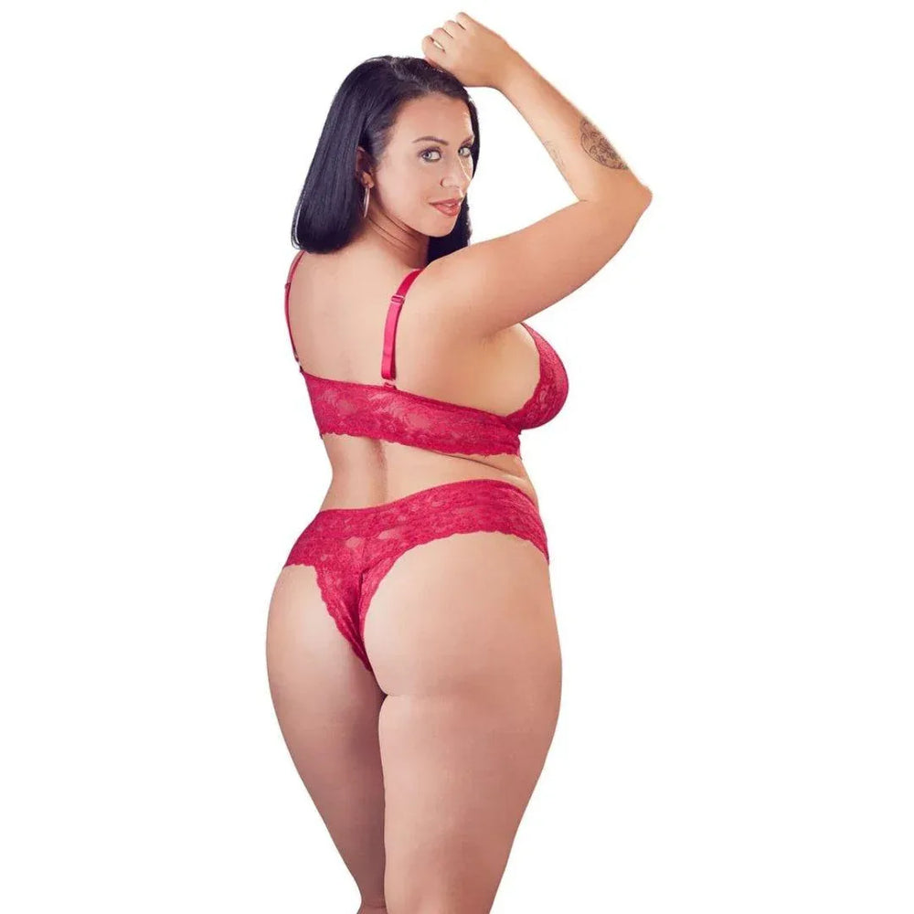 Cottelli - Delicate Red Lace Two-Piece | Cottelli CURVES - SIN&LACE | SIN&LACE
