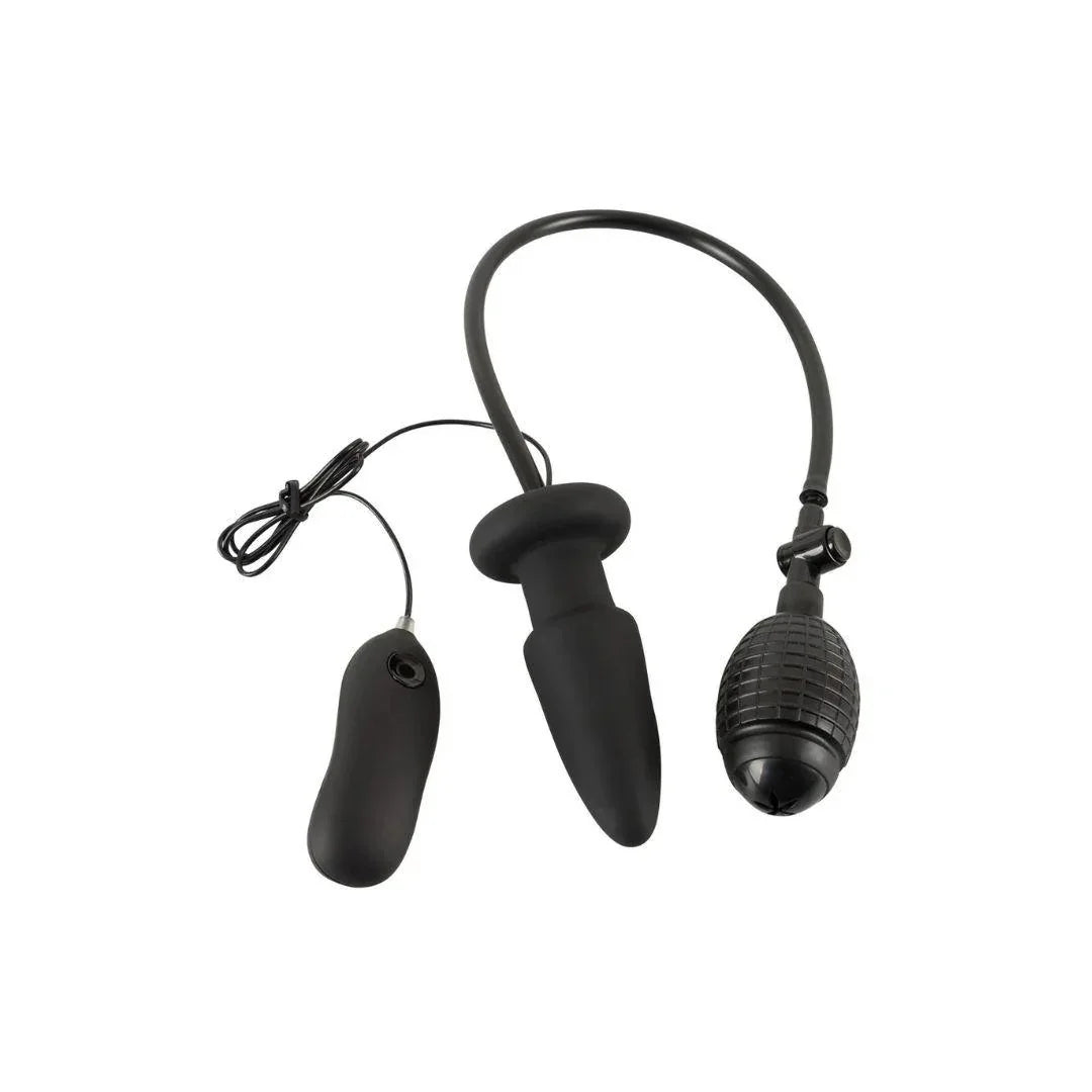 Opblaasbare en Vibrerende Buttplug - Zwart | 5.0 - SIN&LACE | SIN&LACE
