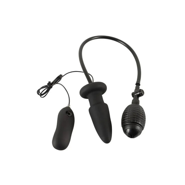 Opblaasbare en Vibrerende Buttplug - Zwart | 5.0 - SIN&LACE | SIN&LACE