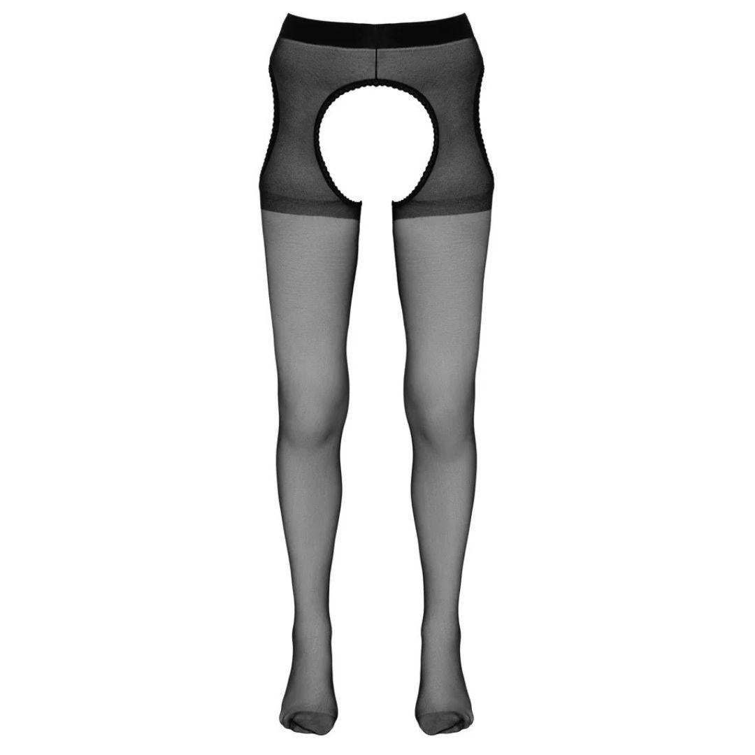 Zwarte jarretelpanty met kant Cottelli Legwear - Cottelli