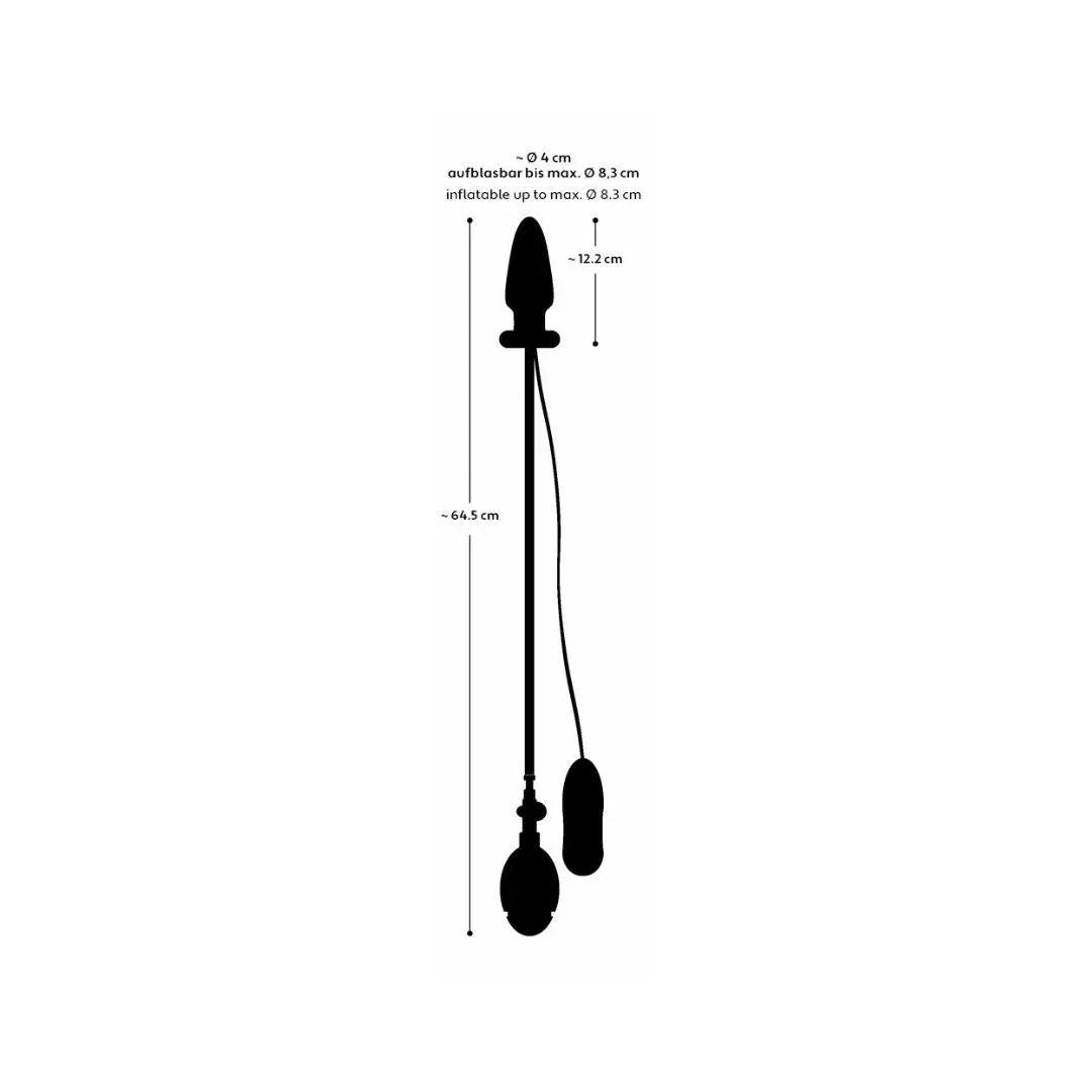 Opblaasbare en Vibrerende Buttplug - Zwart | 5.0 - SIN&LACE | SIN&LACE
