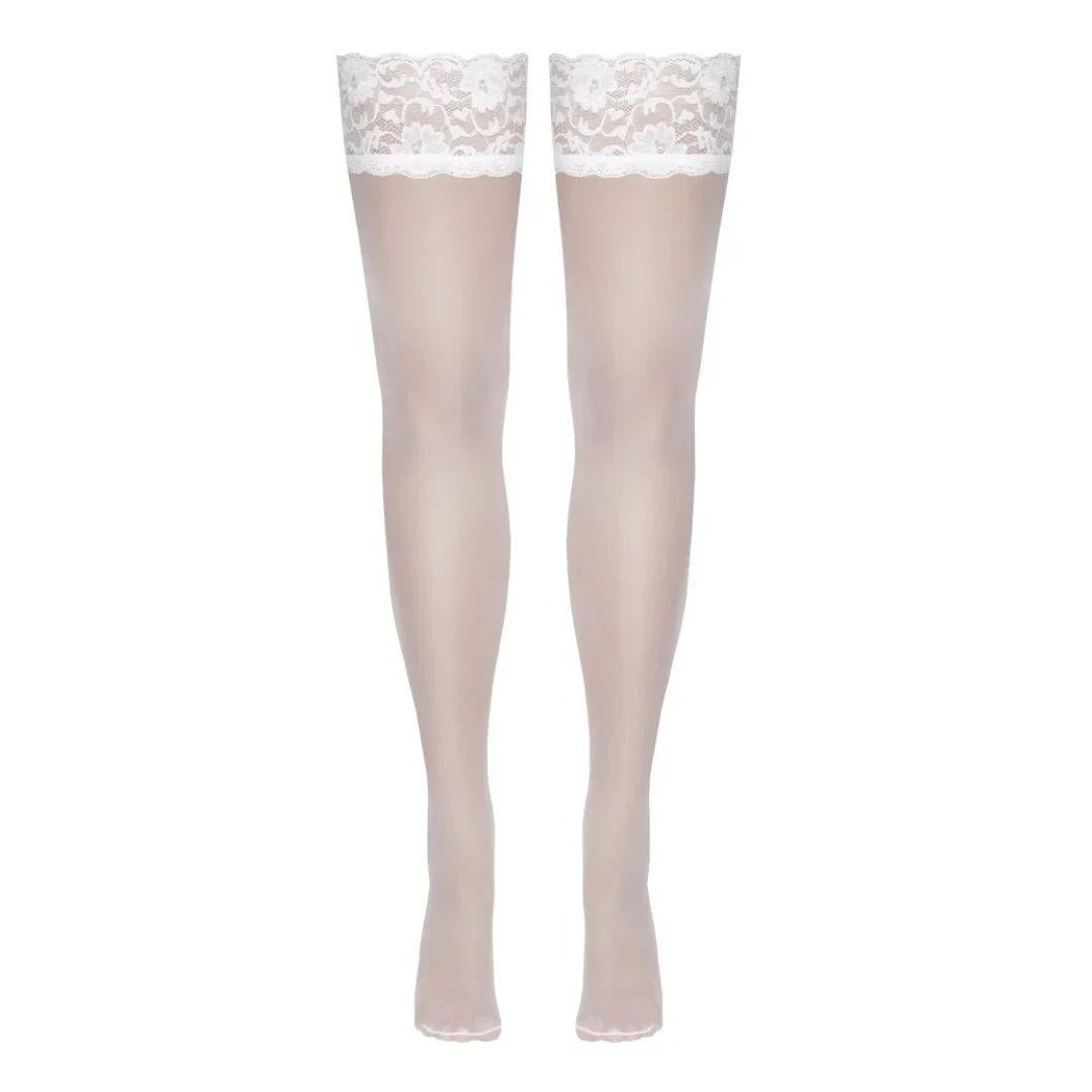 Witte hold-up kousen kant Cottelli Legwear - Cottelli