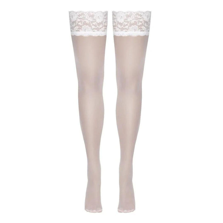 Witte hold-up kousen kant Cottelli Legwear - Cottelli
