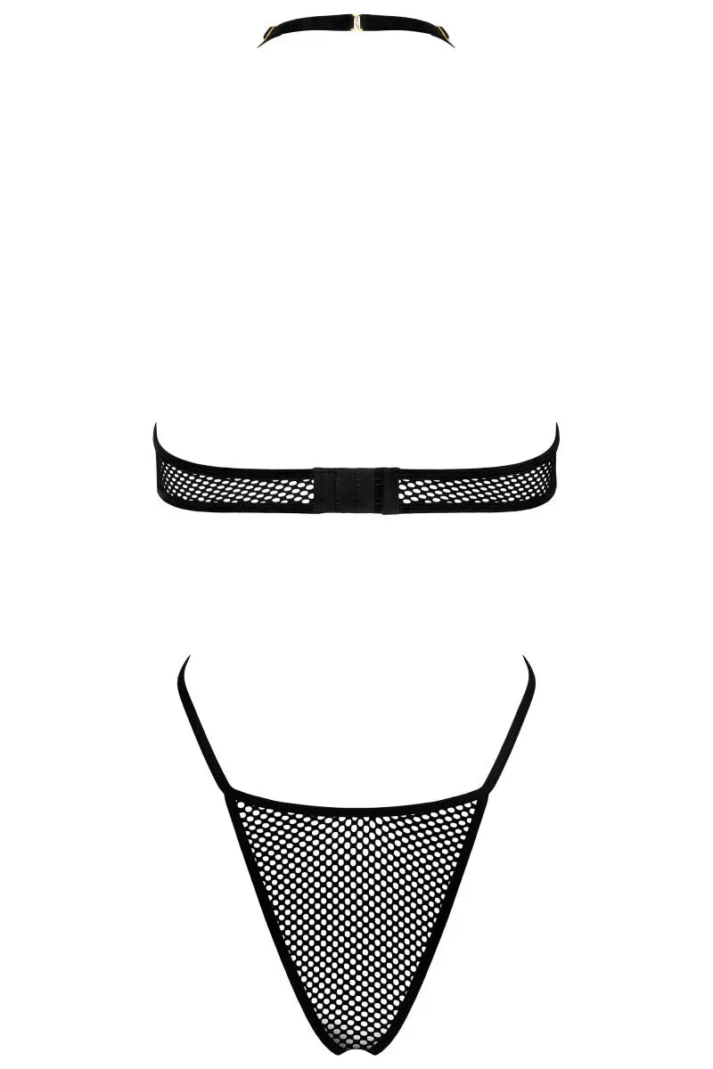 Zwarte mesh  bodysuit