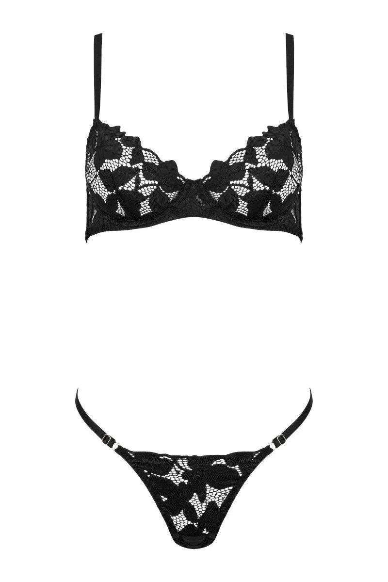 Kanten lingerieset met beugelbeha en string